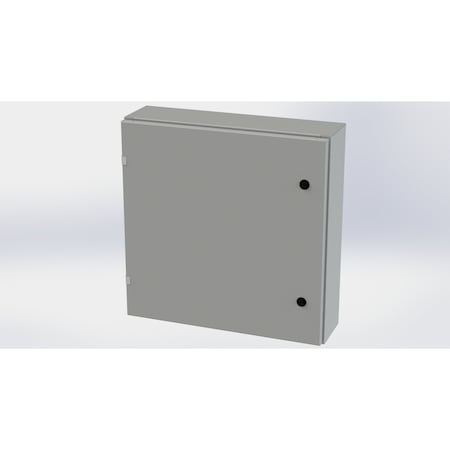 Saginaw Control & Engineering 1/4 Turn Latch Electrical Enclosures, 24 in H, 6 in D, 24 in W, NEMA 3R, 4, 12, 13, Carbon Steel SCE-24EL2406LP